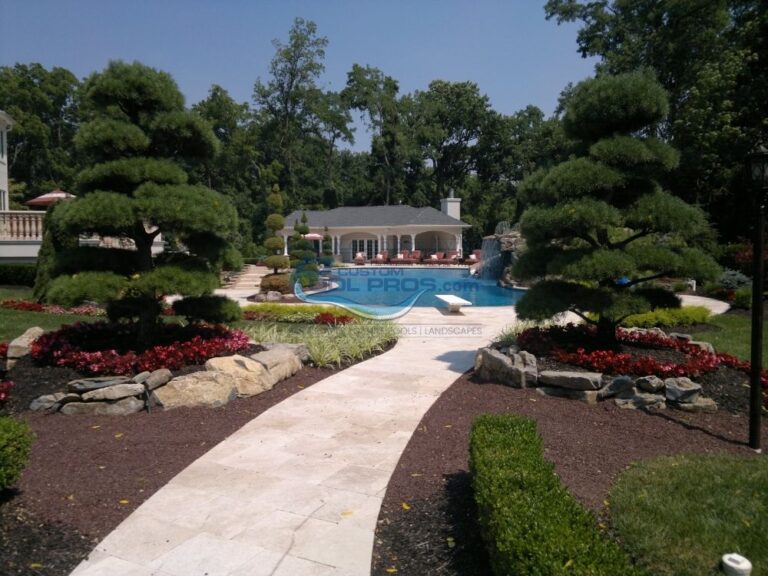 luxury patio installation in Iselin NJ, custom inground pools